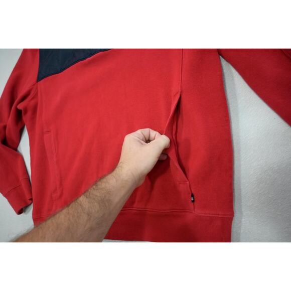 Nautica Hoodie Jacket Snap Neck Sailing Red Long Sleve Size XL - Picture 7 of 11